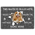 Ohaprints-Doormat-Outdoor-Indoor-Cavalier-King-Charles-Spaniel-Dog-Custom-Personalized-Name-Rubber-Door-Mat-1386-18'' x 30''