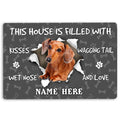 Ohaprints-Doormat-Outdoor-Indoor-Dachshund-Dog-Lover-Pawprint-Grey-Custom-Personalized-Name-Rubber-Door-Mat-1391-18'' x 30''