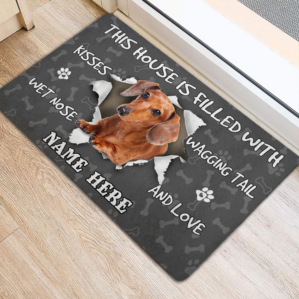 Ohaprints-Doormat-Outdoor-Indoor-Dachshund-Dog-Lover-Pawprint-Grey-Custom-Personalized-Name-Rubber-Door-Mat-1391-