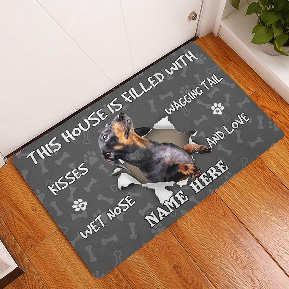 Ohaprints-Doormat-Outdoor-Indoor-Dachshund-Dog-Pet-Lover-Pawprint-Grey-Custom-Personalized-Name-Rubber-Door-Mat-1392-