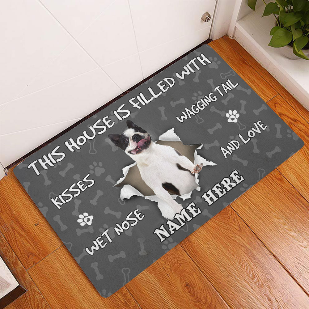 Ohaprints-Doormat-Outdoor-Indoor-Boston-Terrier-Dog-Lover-Pawprint-Grey-Custom-Personalized-Name-Rubber-Door-Mat-1394-