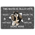 Ohaprints-Doormat-Outdoor-Indoor-Husky-Dog-Pet-Lover-Pawprint-Grey-Custom-Personalized-Name-Rubber-Door-Mat-1398-18'' x 30''