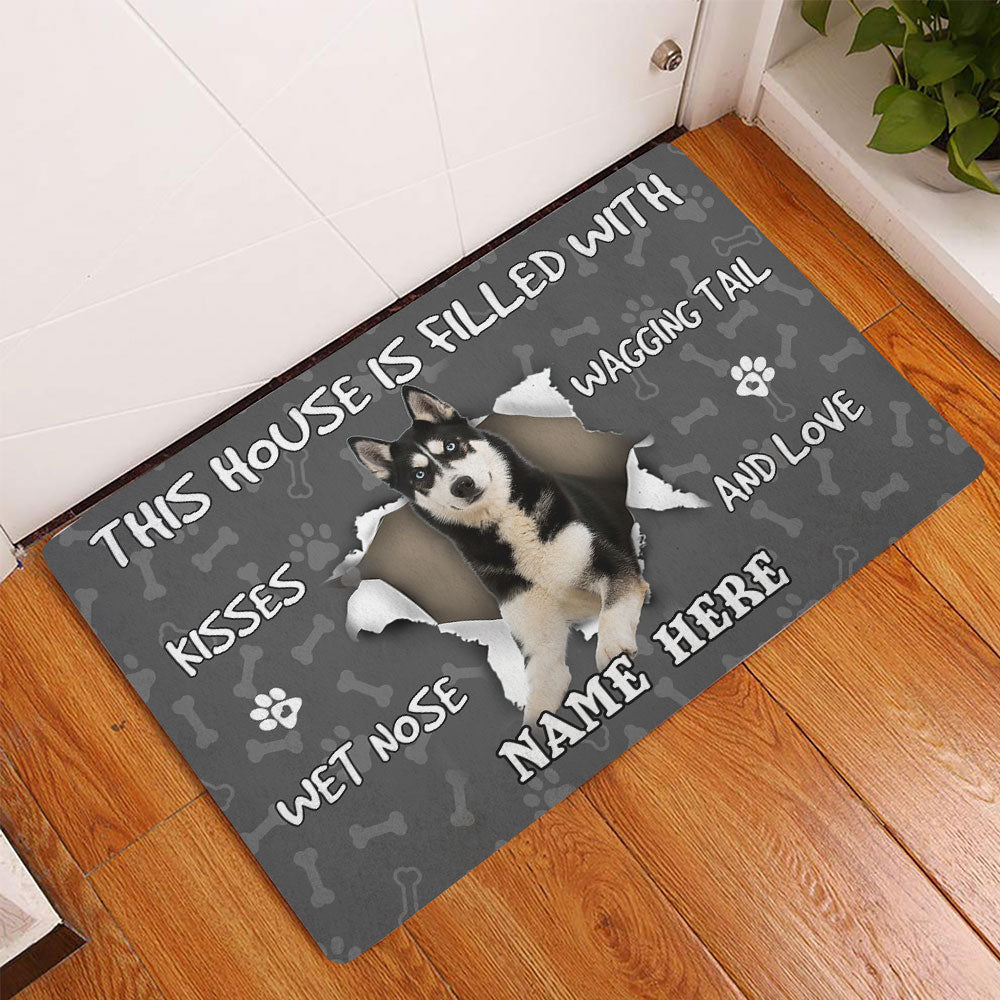 Ohaprints-Doormat-Outdoor-Indoor-Husky-Dog-Pet-Lover-Pawprint-Grey-Custom-Personalized-Name-Rubber-Door-Mat-1398-