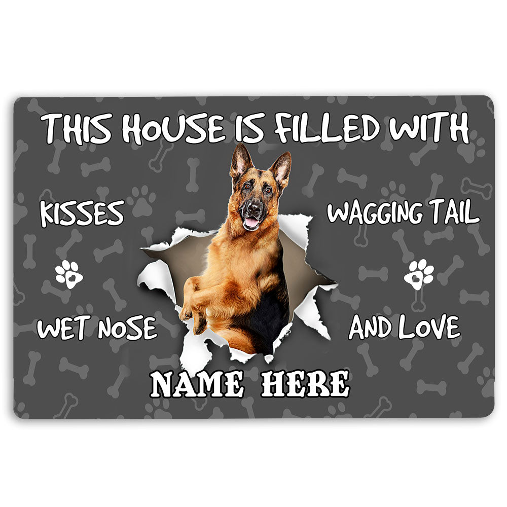 Ohaprints-Doormat-Outdoor-Indoor-German-Shepherd-Dog-Lover-Pawprint-Grey-Custom-Personalized-Name-Rubber-Door-Mat-1399-18'' x 30''