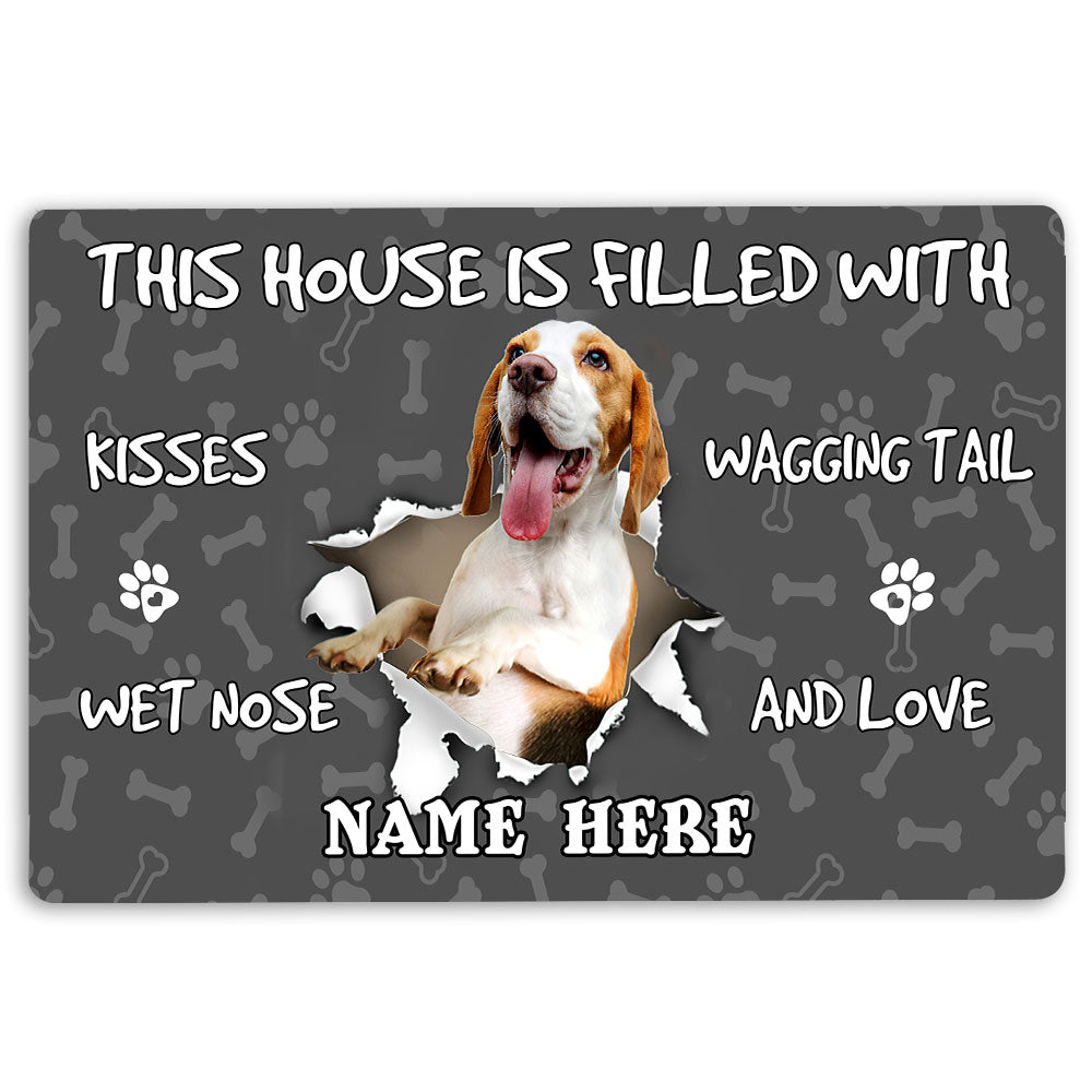 Ohaprints-Doormat-Outdoor-Indoor-Beagle-Dog-Pet-Lover-Pawprint-Grey-Custom-Personalized-Name-Rubber-Door-Mat-1400-18'' x 30''