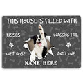 Ohaprints-Doormat-Outdoor-Indoor-Border-Collie-Dog-Lover-Pawprint-Grey-Custom-Personalized-Name-Rubber-Door-Mat-1401-18'' x 30''