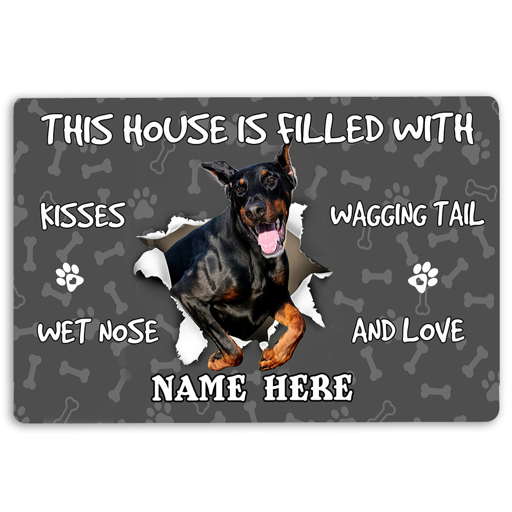 Ohaprints-Doormat-Outdoor-Indoor-Dobermann-Pinscher-Dog-Lover-Pawprint-Custom-Personalized-Name-Rubber-Door-Mat-1404-18'' x 30''