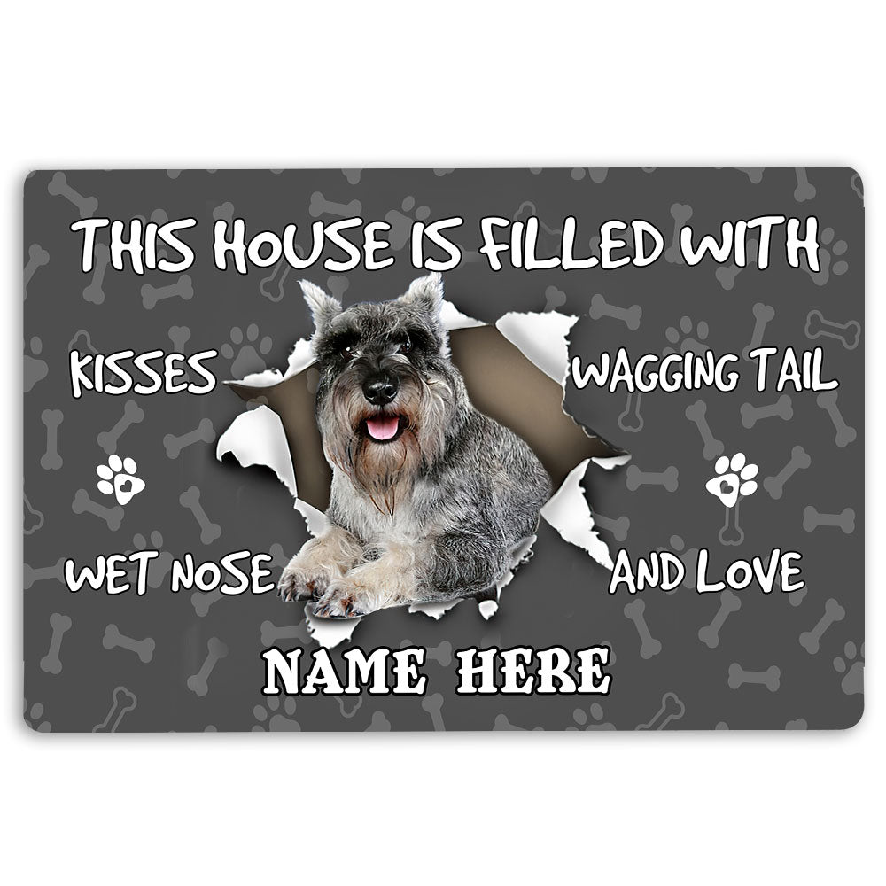 Ohaprints-Doormat-Outdoor-Indoor-Miniature-Schnauzer-Dog-Lover-Pawprint-Custom-Personalized-Name-Rubber-Door-Mat-1406-18'' x 30''