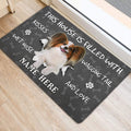 Ohaprints-Doormat-Outdoor-Indoor-Papilon-Dog-Pet-Lover-Pawprint-Grey-Custom-Personalized-Name-Rubber-Door-Mat-1409-