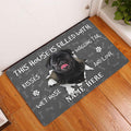 Ohaprints-Doormat-Outdoor-Indoor-Black-Pug-Dog-Pet-Lover-Pawprint-Grey-Custom-Personalized-Name-Rubber-Door-Mat-1410-