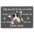 Ohaprints-Doormat-Outdoor-Indoor-Bull-Terrier-Dog-Lover-Pawprint-Grey-Custom-Personalized-Name-Rubber-Door-Mat-1413-18'' x 30''