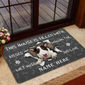 Ohaprints-Doormat-Outdoor-Indoor-Bull-Terrier-Dog-Lover-Pawprint-Grey-Custom-Personalized-Name-Rubber-Door-Mat-1413-