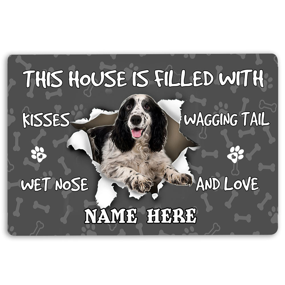 Ohaprints-Doormat-Outdoor-Indoor-English-Cocker-Spaniel-Dog-Lover-Grey-Custom-Personalized-Name-Rubber-Door-Mat-1415-18'' x 30''