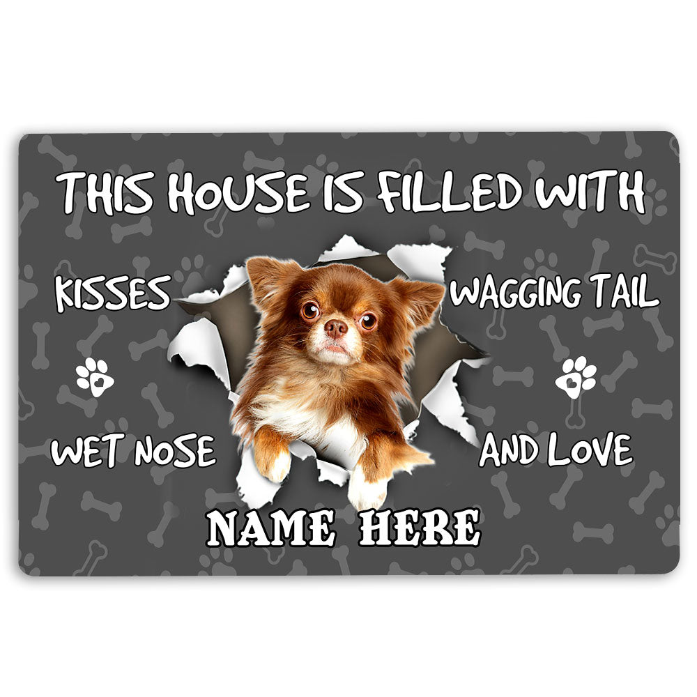 Ohaprints-Doormat-Outdoor-Indoor-Chihuahua-Dog-Pet-Lover-Pawprint-Custom-Personalized-Name-Rubber-Door-Mat-1419-18'' x 30''