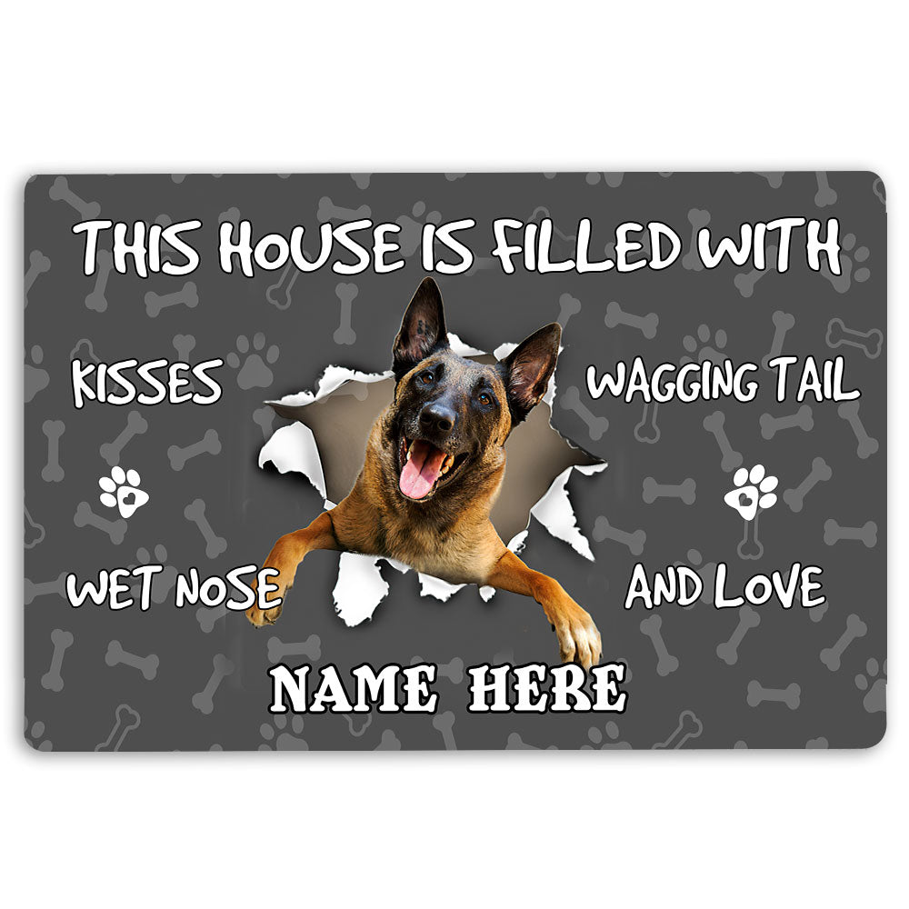 Ohaprints-Doormat-Outdoor-Indoor-Belgian-Shepherd-Dog-Pet-Lover-Pawprint-Custom-Personalized-Name-Rubber-Door-Mat-1423-18'' x 30''