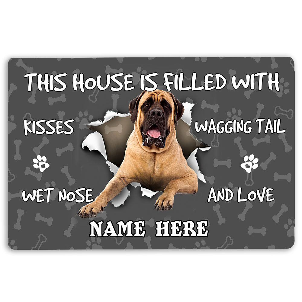 Ohaprints-Doormat-Outdoor-Indoor-English-Mastiff-Dog-Lover-Pawprint-Grey-Custom-Personalized-Name-Rubber-Door-Mat-1425-18'' x 30''