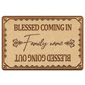 Ohaprints-Doormat-Outdoor-Indoor-Bless-Coming-In-Going-Out-Housewarming-Custom-Personalized-Name-Rubber-Door-Mat-548-18'' x 30''