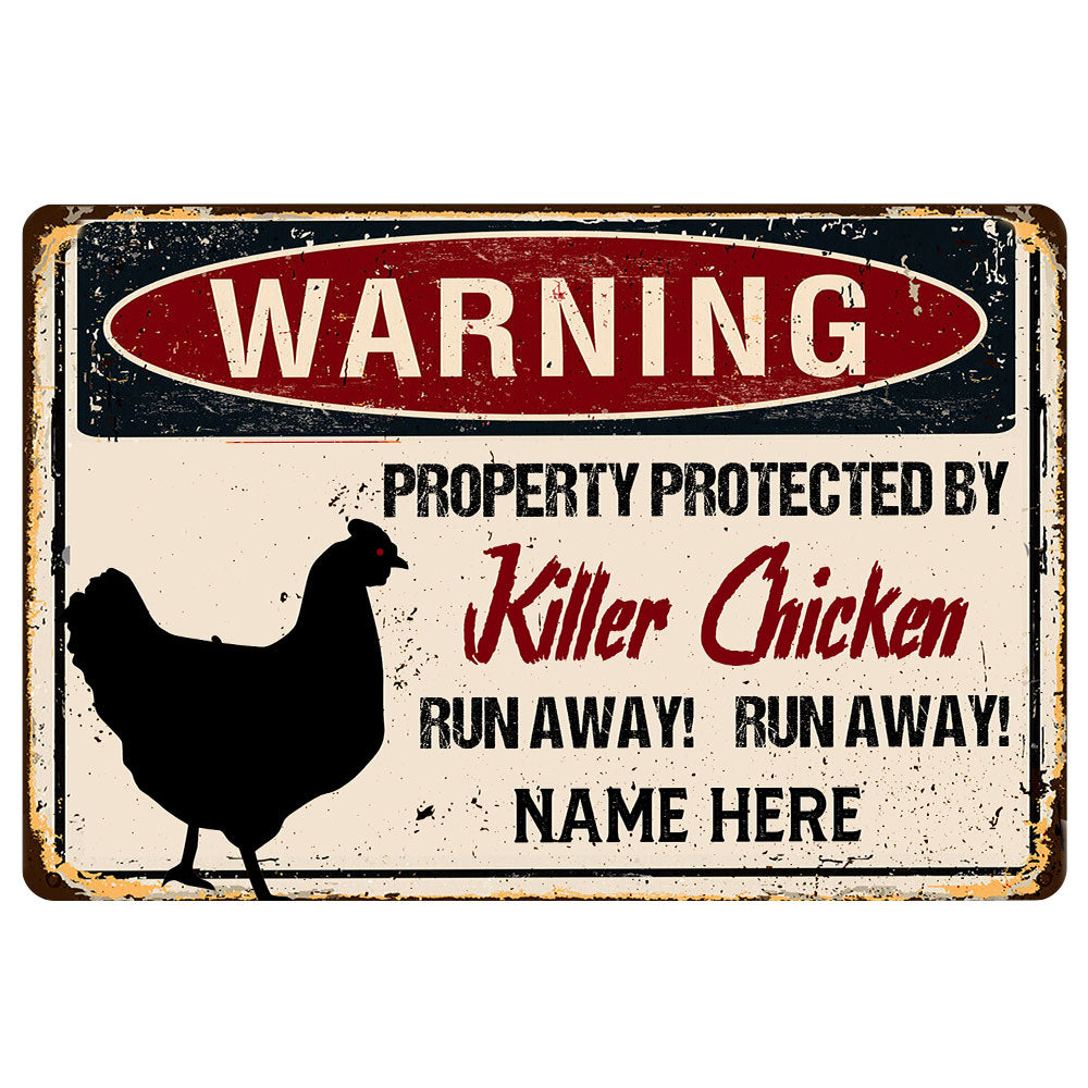 Ohaprints-Doormat-Outdoor-Indoor-Chicken-Farm-Animal-Halloween-Funny-Custom-Personalized-Name-Rubber-Door-Mat-554-18'' x 30''