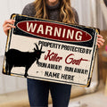 Ohaprints-Doormat-Outdoor-Indoor-Warning-Goat-Farm-Animal-Halloween-Custom-Personalized-Name-Rubber-Door-Mat-555-