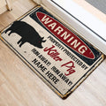 Ohaprints-Doormat-Outdoor-Indoor-Warning-Pig-Farm-Animal-Halloween-Funny-Custom-Personalized-Name-Rubber-Door-Mat-556-