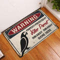 Ohaprints-Doormat-Outdoor-Indoor-Warning-Parrot-Bird-Halloween-Funny-Custom-Personalized-Name-Rubber-Door-Mat-557-