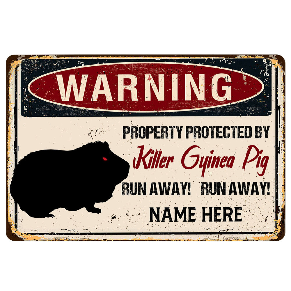 Ohaprints-Doormat-Outdoor-Indoor-Warning-Guinea-Pig-Pet-Halloween-Funny-Custom-Personalized-Name-Rubber-Door-Mat-558-18'' x 30''