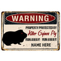 Ohaprints-Doormat-Outdoor-Indoor-Warning-Guinea-Pig-Pet-Halloween-Funny-Custom-Personalized-Name-Rubber-Door-Mat-558-18'' x 30''