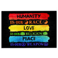 Ohaprints-Doormat-Outdoor-Indoor-Lgbt-Pride-Rainbow-Support-Gift-Humanity-Race-Religion-Love-Rubber-Door-Mat-805-18'' x 30''