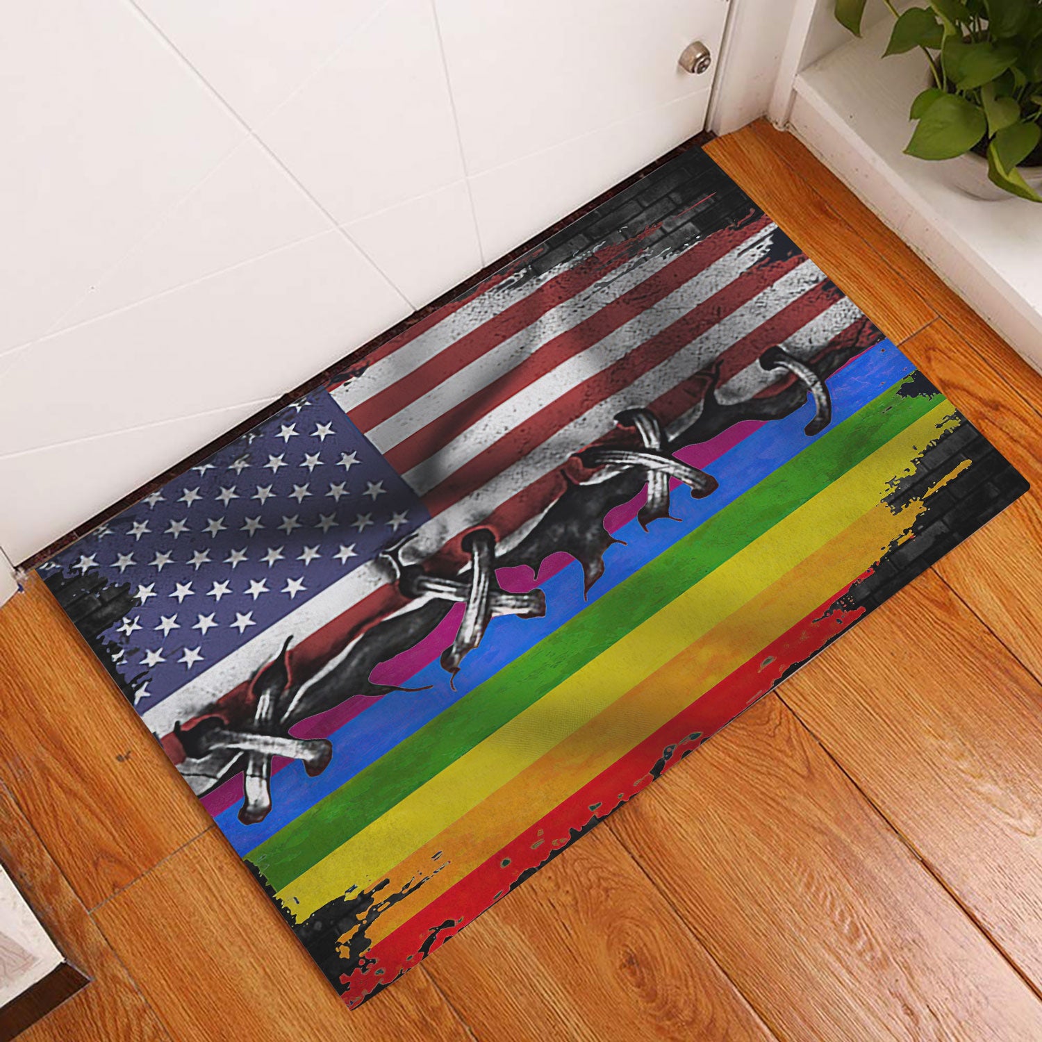 Ohaprints-Doormat-Outdoor-Indoor-Lgbt-Pride-Support-Gift-Idea-America-Us-Rainbow-Flag-Rubber-Door-Mat-827-