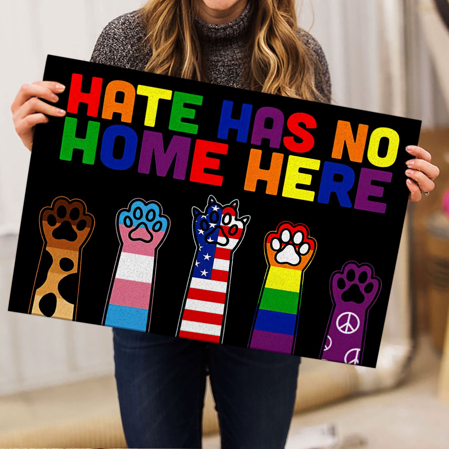 Ohaprints-Doormat-Outdoor-Indoor-Lgbt-Pride-Rainbow-Support-Gift-Idea-Cat-Hand-Hate-No-Home-Here-Rubber-Door-Mat-832-