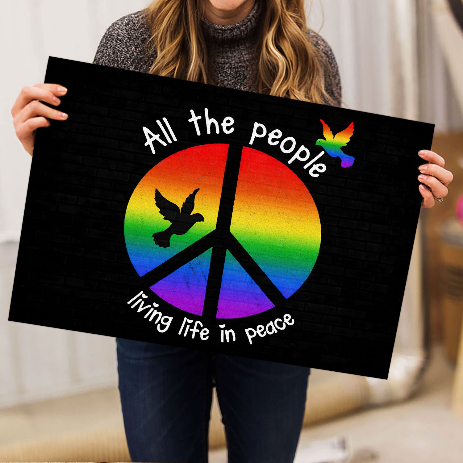 Ohaprints-Doormat-Outdoor-Indoor-Lgbt-Pride-Support-Gift-Idea-Rainbow-Peace-Sign-Dove-All-People-Rubber-Door-Mat-833-