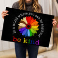 Ohaprints-Doormat-Outdoor-Indoor-Lgbt-Rainbow-Pride-Support-Gift-Idea-Be-Kind-Sunflower-Black-Rubber-Door-Mat-834-