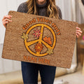 Ohaprints-Doormat-Outdoor-Indoor-Hippie-Hippy-Peace-Sign-Good-Vibe-Only-Custom-Personalized-Name-Rubber-Door-Mat-1975-