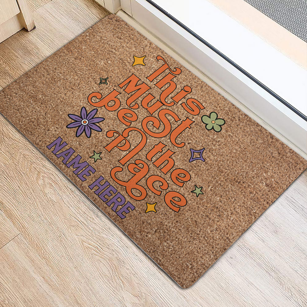 Ohaprints-Doormat-Outdoor-Indoor-Hippie-Hippy-This-Must-Be-The-Place-Custom-Personalized-Name-Rubber-Door-Mat-1976-