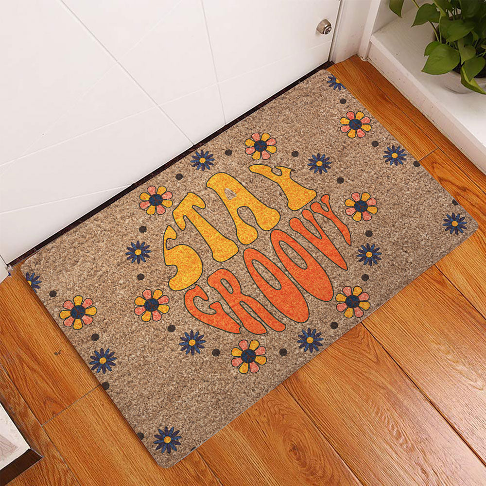 Ohaprints-Doormat-Outdoor-Indoor-Hippie-Hippy-Flower-Stay-Groovy-Vintage-Rubber-Door-Mat-1977-