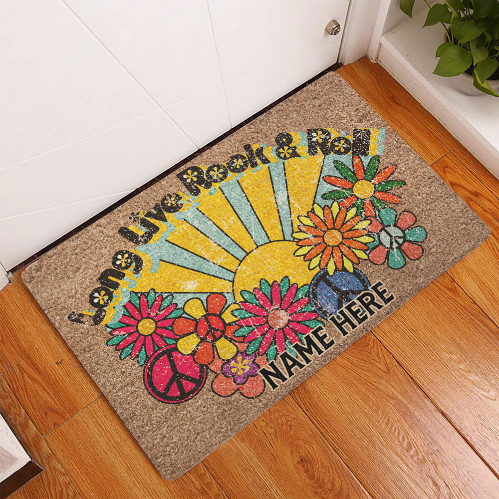 Ohaprints-Doormat-Outdoor-Indoor-Long-Live-Rock-Roll-Sun-Flower-Retro-Custom-Personalized-Name-Rubber-Door-Mat-1979-