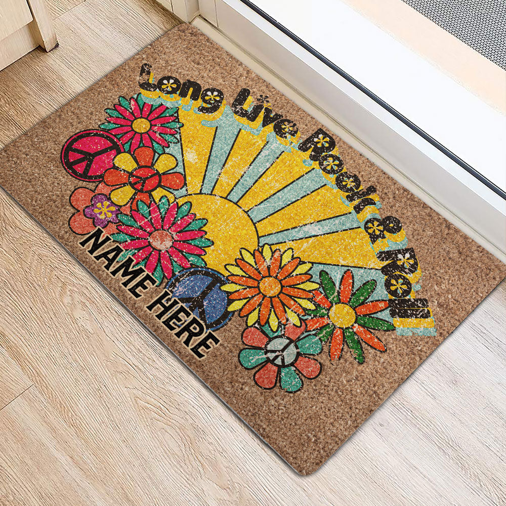 Ohaprints-Doormat-Outdoor-Indoor-Long-Live-Rock-Roll-Sun-Flower-Retro-Custom-Personalized-Name-Rubber-Door-Mat-1979-