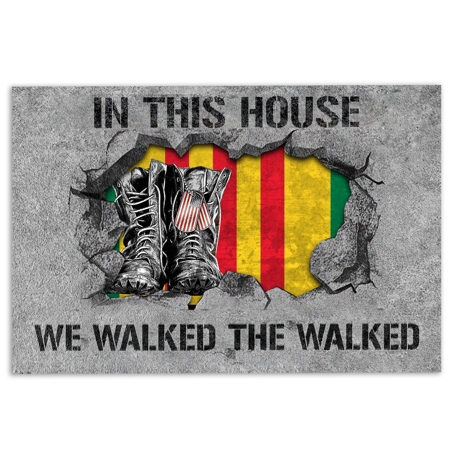 Ohaprints-Doormat-Outdoor-Indoor-Vietnam-Veteran-We-Walked-The-Walk-Soldier-Boost-Flag-Gift-Rubber-Door-Mat-890-18'' x 30''