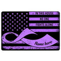 Ohaprints-Doormat-Outdoor-Indoor-Alzheimer-Awareness-Purple-Violet-Black-Custom-Personalized-Name-Rubber-Door-Mat-1866-18'' x 30''