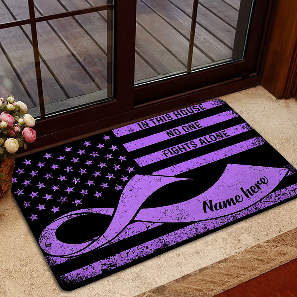 Ohaprints-Doormat-Outdoor-Indoor-Alzheimer-Awareness-Purple-Violet-Black-Custom-Personalized-Name-Rubber-Door-Mat-1866-