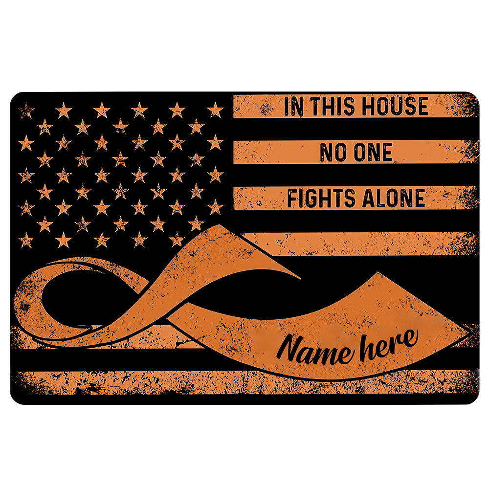 Ohaprints-Doormat-Outdoor-Indoor-Multiple-Clerosis-Awareness-Orange-Custom-Personalized-Name-Rubber-Door-Mat-1867-18'' x 30''