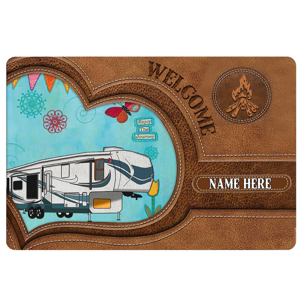 Ohaprints-Doormat-Outdoor-Indoor-5T-Wheel-Motorhome-Camping-Campsite-Custom-Personalized-Name-Rubber-Door-Mat-1871-18'' x 30''