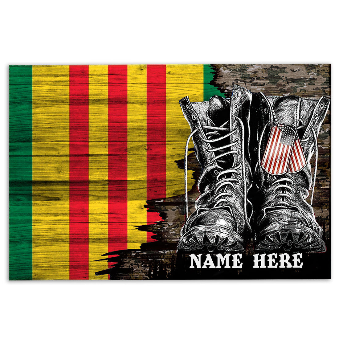 Ohaprints-Doormat-Outdoor-Indoor-Vietnam-Veteran-Soldier-Boost-Military-Custom-Personalized-Name-Rubber-Door-Mat-953-18'' x 30''