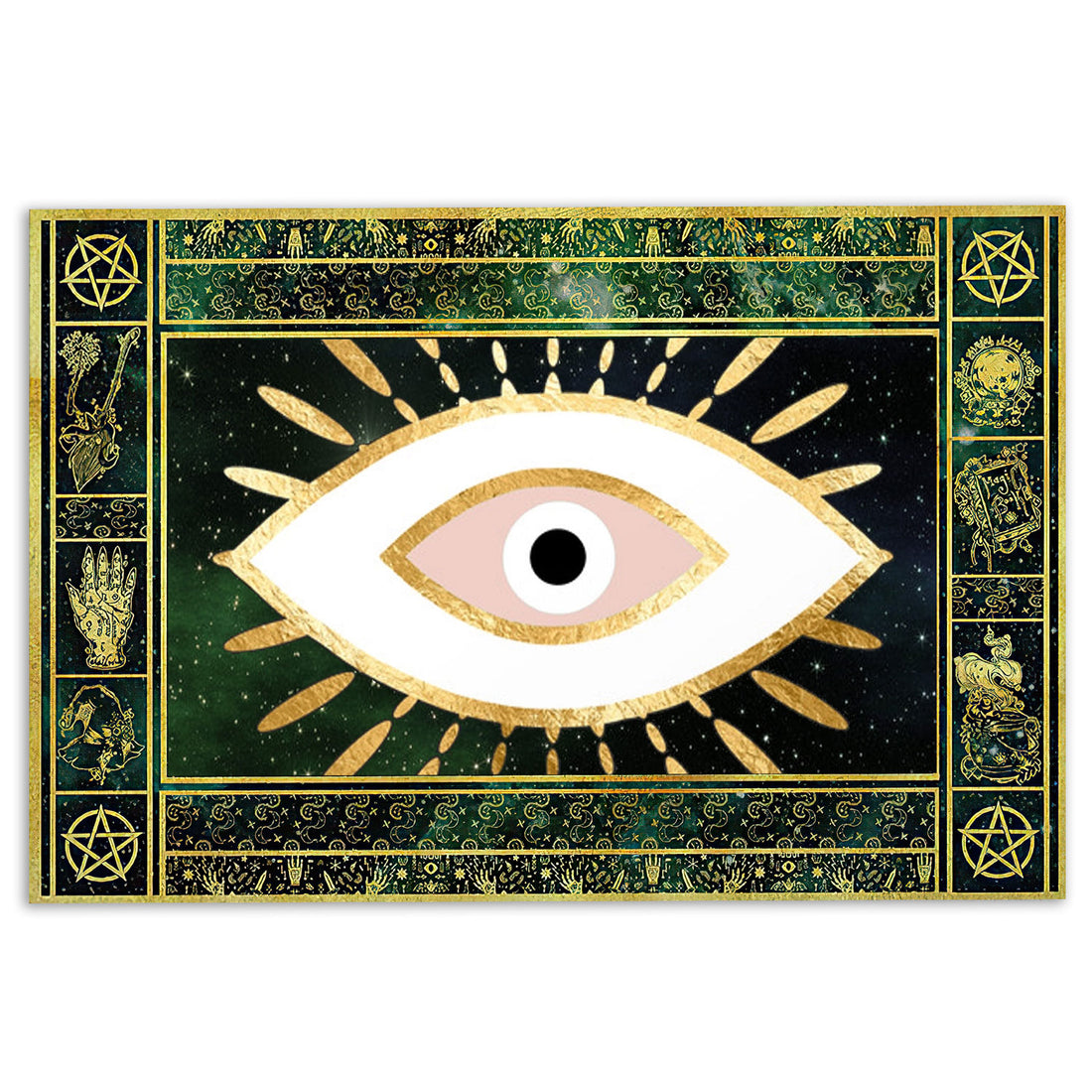 Ohaprints-Doormat-Outdoor-Indoor-Greek-Mati-Mataki-Evil-Turkish-Eye-Yellow-Spirit-Wicca-Symbol-Rubber-Door-Mat-1073-18'' x 30''