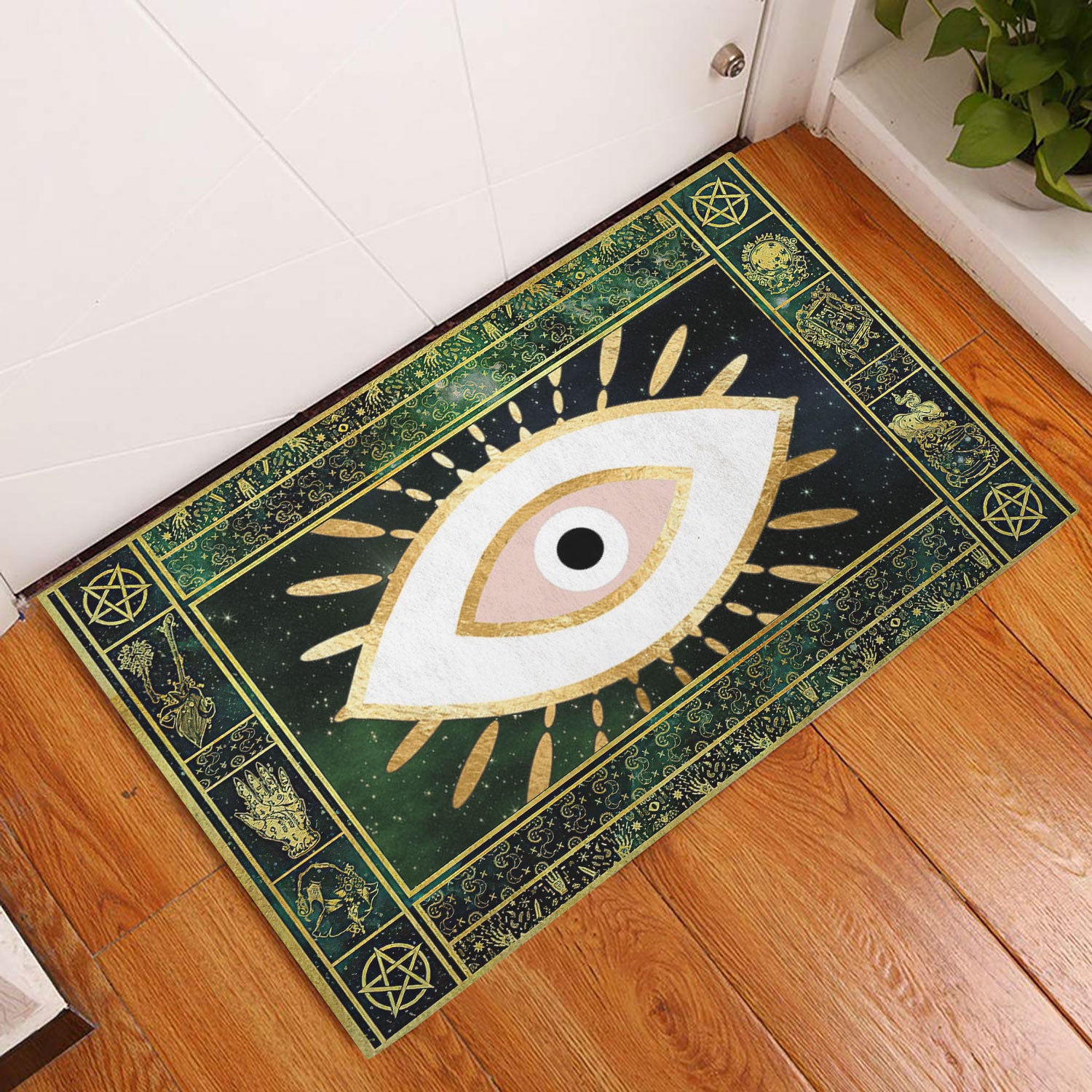 Ohaprints-Doormat-Outdoor-Indoor-Greek-Mati-Mataki-Evil-Turkish-Eye-Yellow-Spirit-Wicca-Symbol-Rubber-Door-Mat-1073-