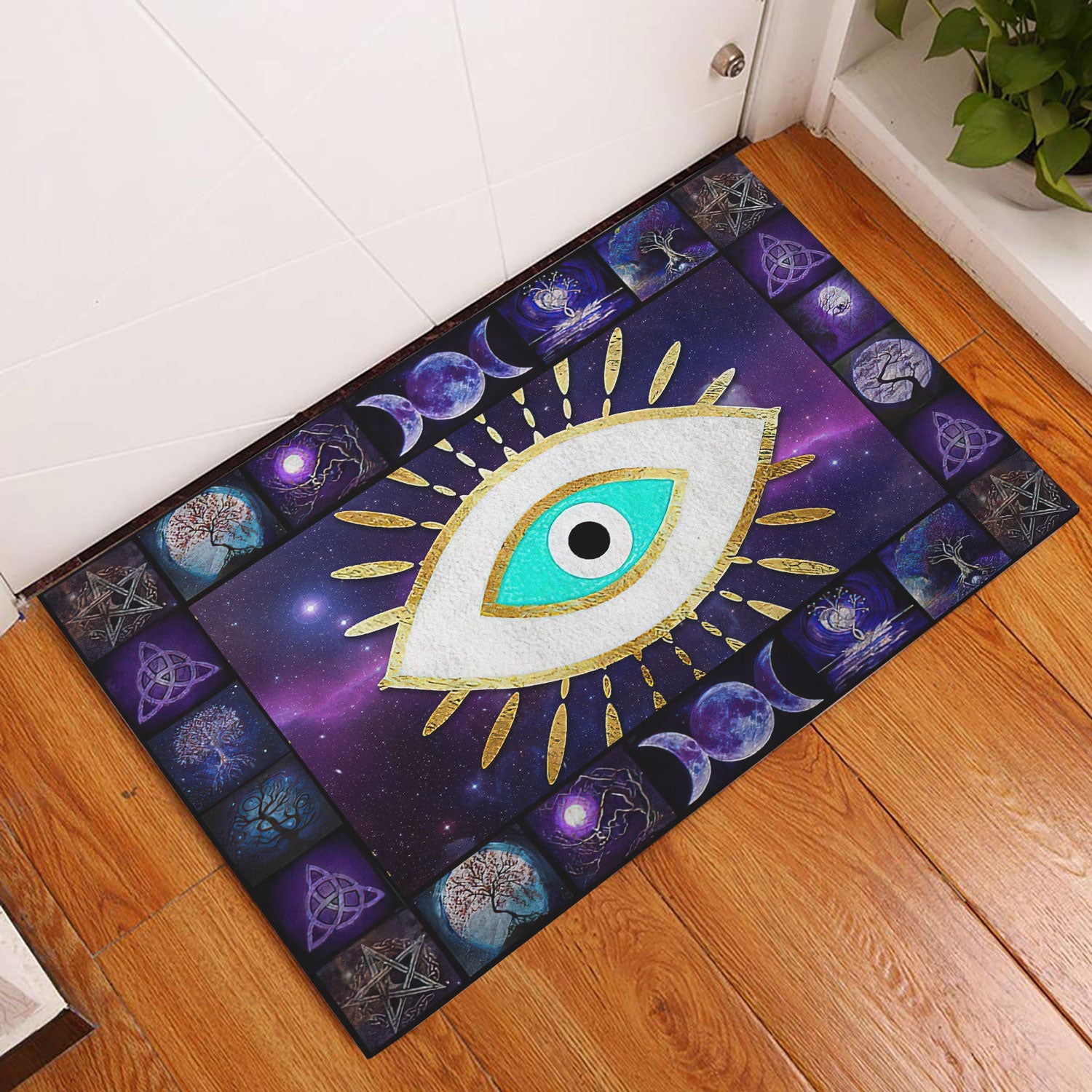 Ohaprints-Doormat-Outdoor-Indoor-Greek-Mati-Mataki-Evil-Turkish-Eye-Wicca-Symbol-Purple-Spiritual-Rubber-Door-Mat-1099-