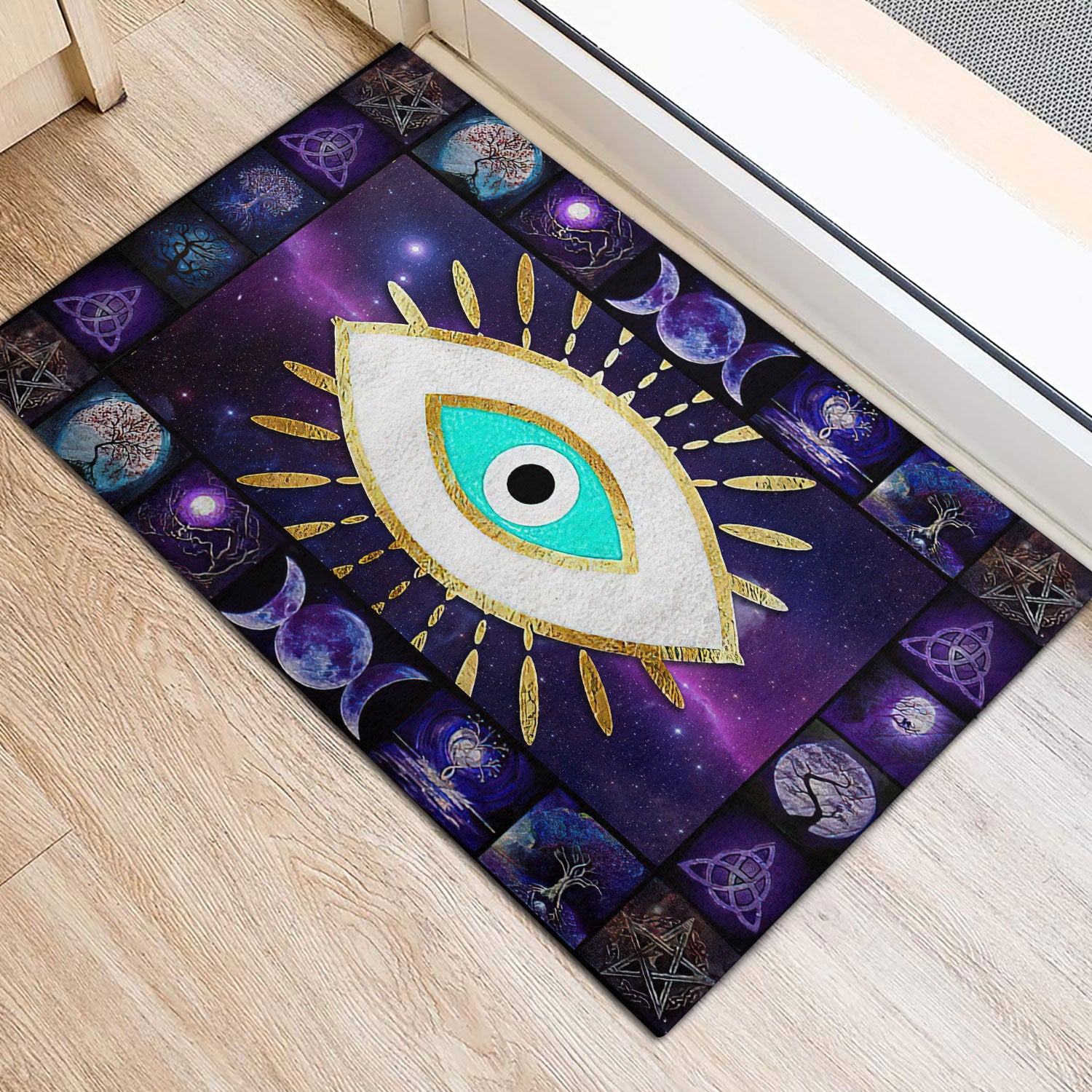 Ohaprints-Doormat-Outdoor-Indoor-Greek-Mati-Mataki-Evil-Turkish-Eye-Wicca-Symbol-Purple-Spiritual-Rubber-Door-Mat-1099-