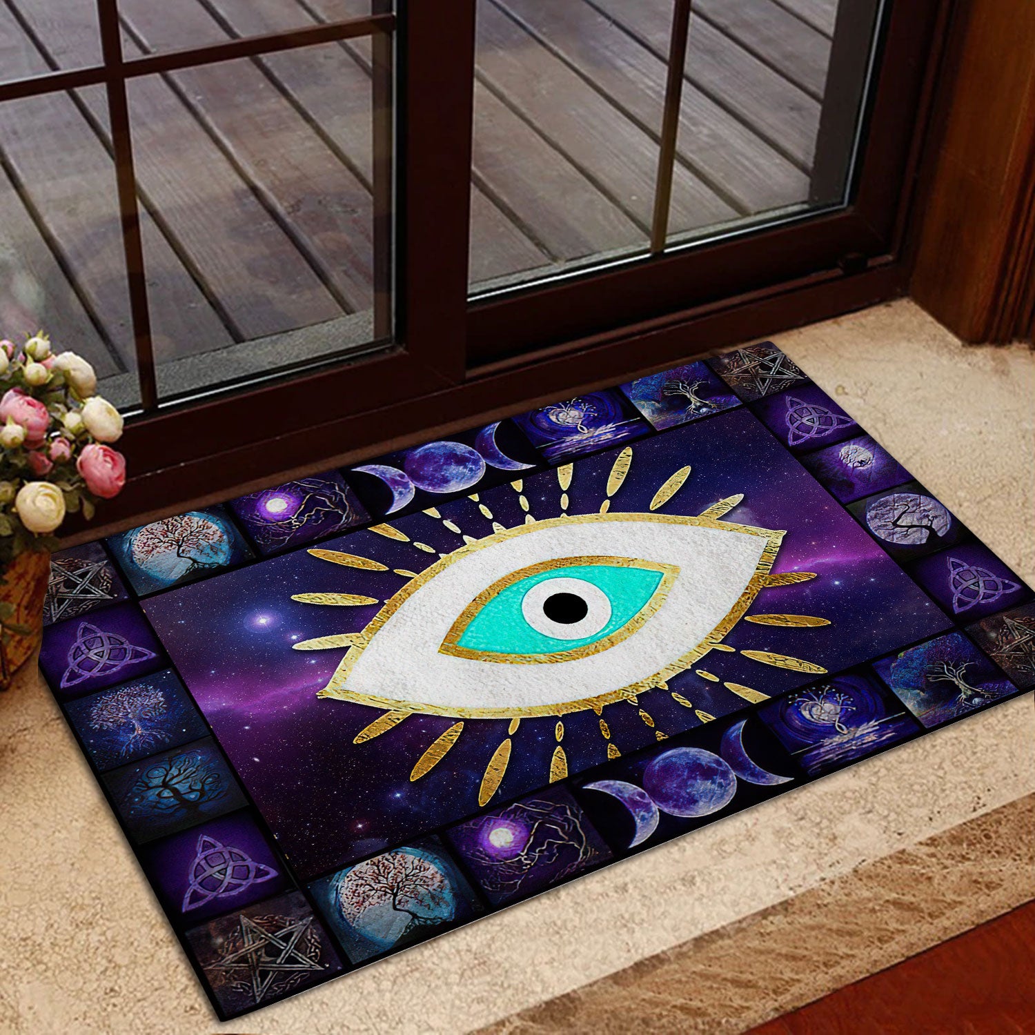 Ohaprints-Doormat-Outdoor-Indoor-Greek-Mati-Mataki-Evil-Turkish-Eye-Wicca-Symbol-Purple-Spiritual-Rubber-Door-Mat-1099-