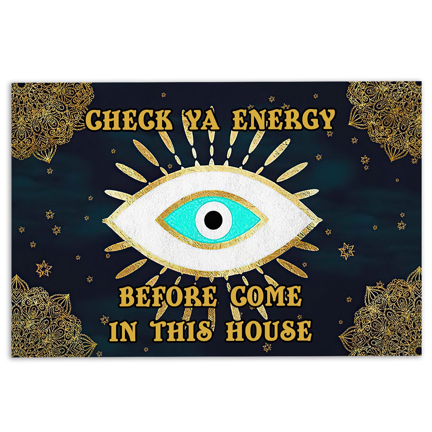 Ohaprints-Doormat-Outdoor-Indoor-Greek-Mati-Mataki-Evil-Turkish-Eye-Check-Ya-Energy-Mandala-Rubber-Door-Mat-1074-18'' x 30''