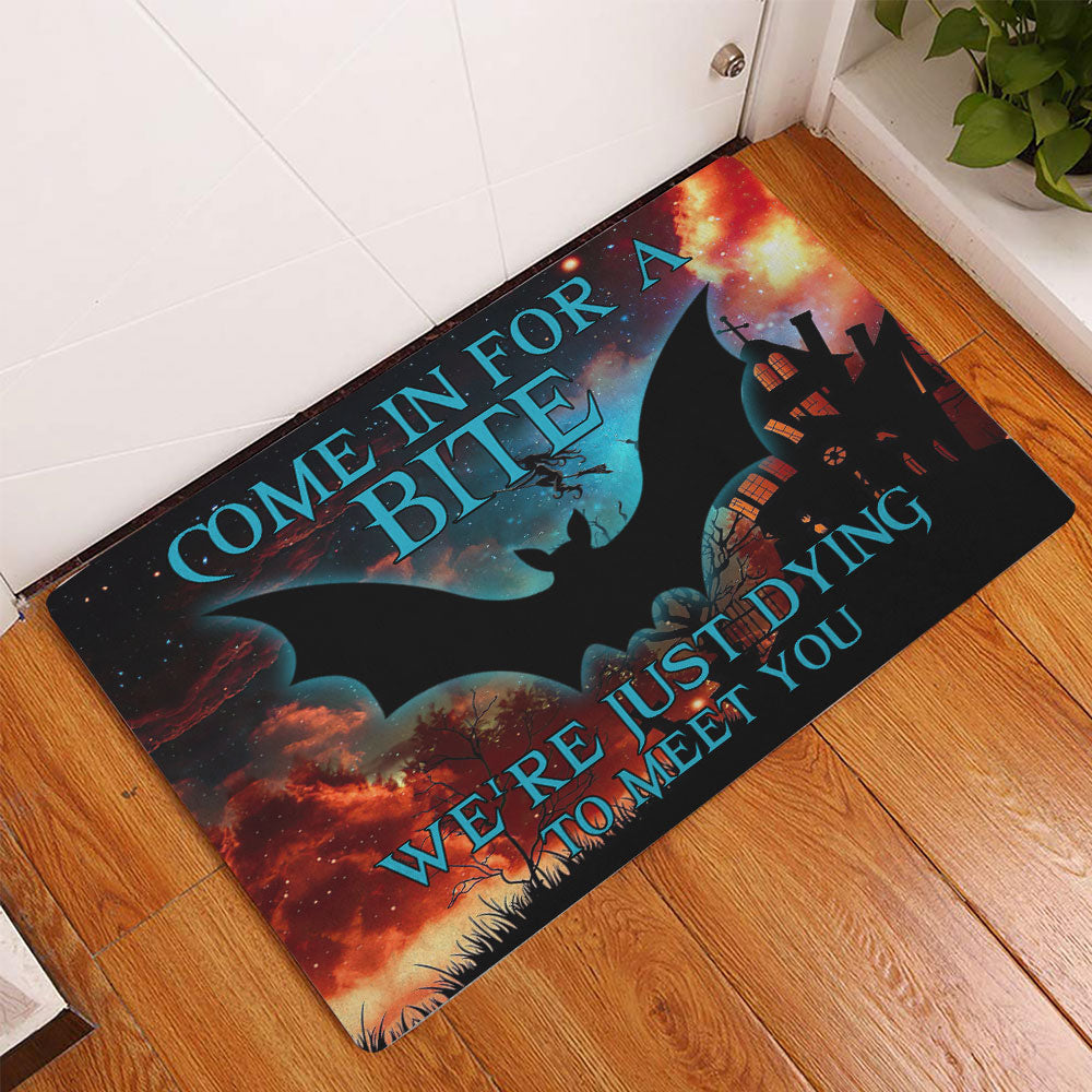 Ohaprints-Doormat-Outdoor-Indoor-Funny-Bat-Come-In-For-A-Bite-Halloween-Holiday-Idea-Rubber-Door-Mat-1981-